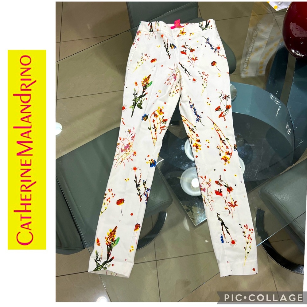 Catherine Malandrino Floral Skinny Pant size S